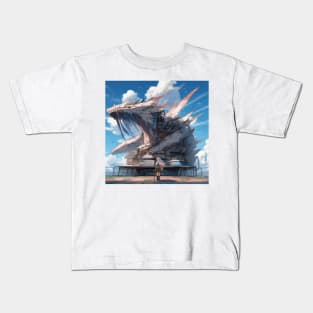 ancient biomechanical dragon Kids T-Shirt